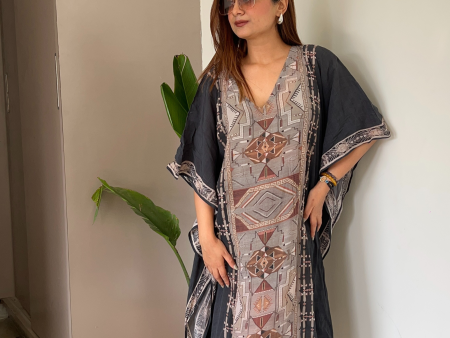 Noroke Cupro Crepe Kaftan Dress - Printed Fashion