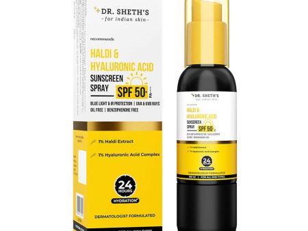 Dr. Sheth s Haldi & Hyaluronic Acid Sunscreen Spray SPF 50+ PA++++ Online