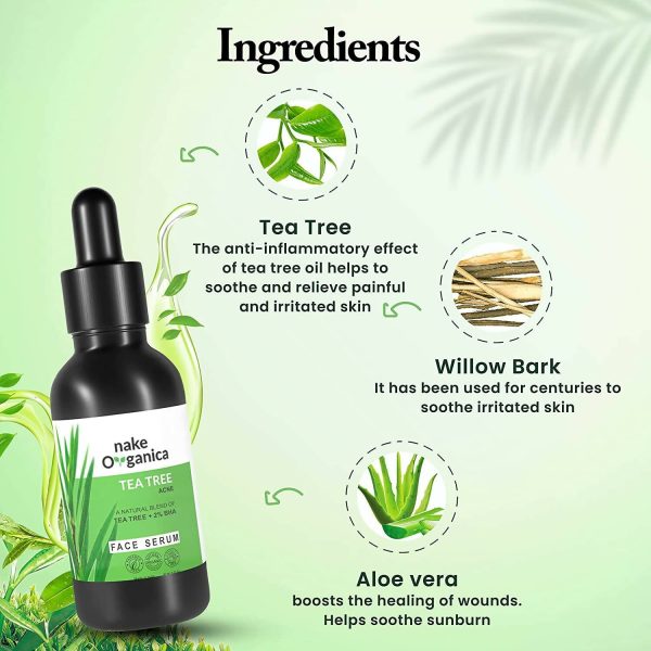 Nake Organica Tea Tree Acne Face Serum Sale