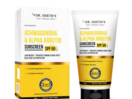 Dr. Sheth s Ashwagandha & Alpha Arbutin Sunscreen SPF 50+ PA++++ Online