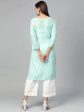 Women Blue Yoke Design Straight Kurta - Rasiya Online now